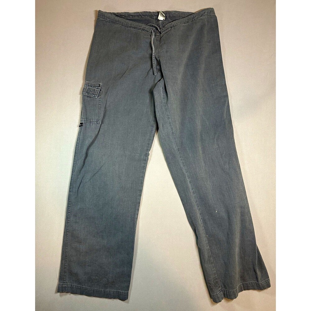 prAna Men's Cargo Pants Gray Cotton Denim Regular Fit Straight Leg 34W